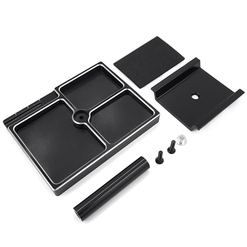 QUPA AM STORE RC Car Stand Repair Tool Set with Screw Base for 1/18 TRX4M 1/24 SCX24 RC Crawler Car(Black)