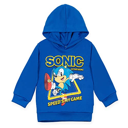SEGA Sonic The Hedgehog And Friends Big Boys Fleece Hoodie Grey 18-20