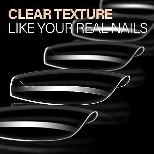 AILLSA Short Coffin Nails Clear Full Cover Nail Tips Medium Soft Gel Fake Nail Tips for DIY Press on Nail Extension, 216PCS 12 Sizes False Acrylic Preshaped Gelly Nail Tips for Women
