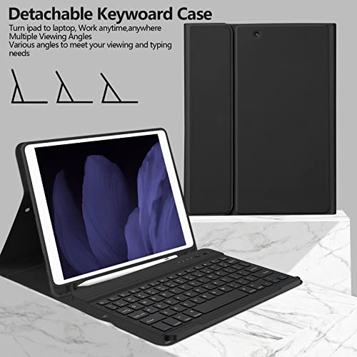 BQSS Keyboard Case,Wireless Magnetic Detachable Keyboard for iPad 9th/8th/7th, for iPad Air 3rd Gen/iPad Pro 10.5 inch Stand Tablet Cover with Built-in Pencil Holder(Black)