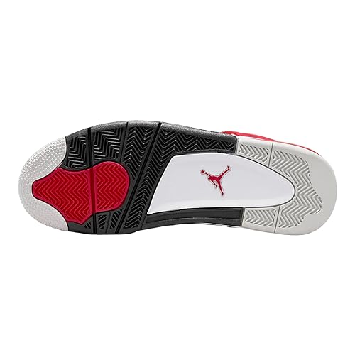 Jordan Boy's Air 4 Retro (Big Kid) White/Fire Red/Black/Neutral Grey 6.5 Big Kid M