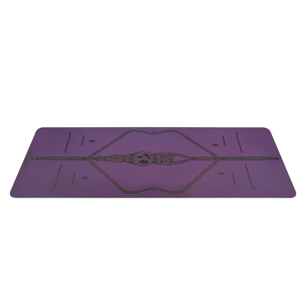 Liforme Printed Yoga Mat Collection - Free Yoga Bag, Patented Alignment System, Warrior-like Grip, Non-Slip, Eco-friendly, Biodegradable, Sweat-resistant, Long, Wide and Thick for Comfort