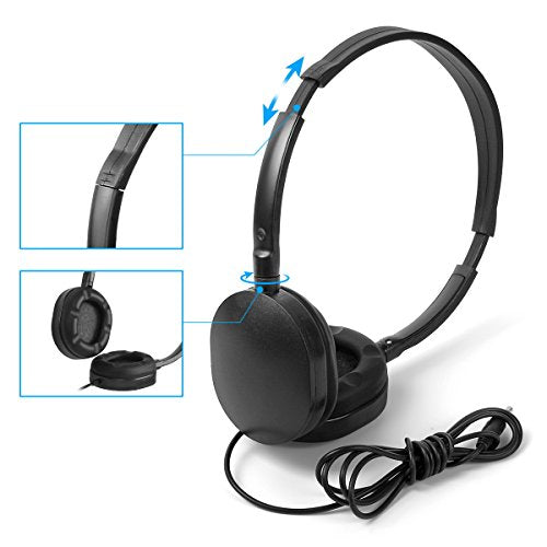 Kaysent Wholesale Bulk Low Cost Earphone Earbuds Headphones (KHP-50) 50 Pack Wholesale Headphone for School,Airplane,Hospital,Students,Kids and Adults