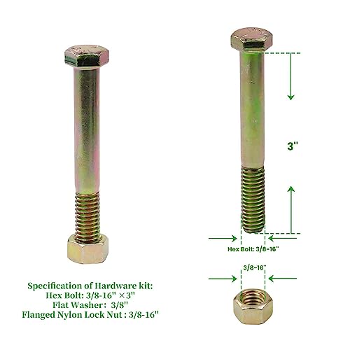 NICHEFLAG 2 Pack 179114 Pulley Repalces Idler Pulley 532179114 Idler Pulley Bolt, Craftsman Part 179114 Craftsman Pulley, Craftsman 179114 Pulley for Husqvarna YTH1542, YTH 1542 XP, YTH1842 Decks