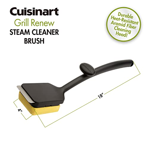 Cuisinart CGG-306 Chef's Style Portable Propane Tabletop 20,000 BTU Professional Gas Grill + Cuisinart CCB-1000 Grill Renew Steam Cleaner Brush