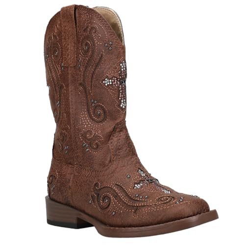 Roper Little Kids Faith Boot, Brown, 1