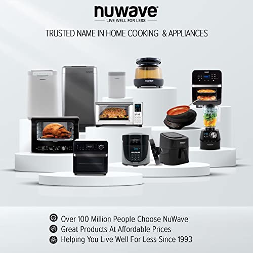 NuWave 3QT Brio Digital Air Fryer Accessory Kit – Includes Stainless Steel Baking Pan, Reversible Cooking Rack & Grill Pan, Compatible with 3QT Brio Models