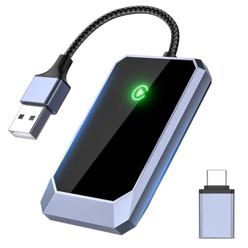 Wireless Carplay Adapter, Converts Wired to Wireless carplay adapter for iphone, Wireless Control Plug & Play Carplay for Cars from 2017 & for Apple iPhone iOS 10+
