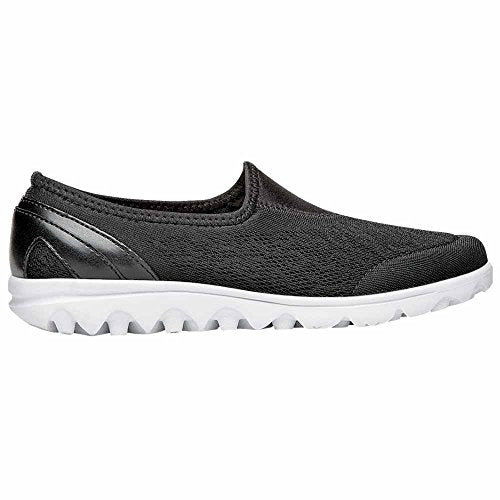 Propét Women TravelActiv Slip-On Sneaker, Silver, 9.5 Wide