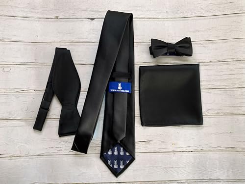 KissTies Mens Silk Truffle Brown Tie Walnut Solid Satin Wedding Necktie + Gift Box