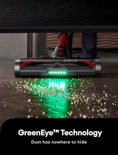Ultenic Cordless Vacuum Cleaner, 500W/35Kpa Powerful Suction with 180°Bendable Wand, Anti-Tangle Brush, 60Mins Runtime, LED Display, Stick Vacuum Cleaner for Hard Floor/Carpet/Pet Hair, U16 Flex