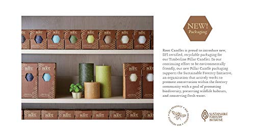Root Candles Timberline Beeswax Blend Premium Handcrafted Unscented Pillar Candle, 3 x 3-Inch, Dusty Rose, 1 Count (Pack of 1)