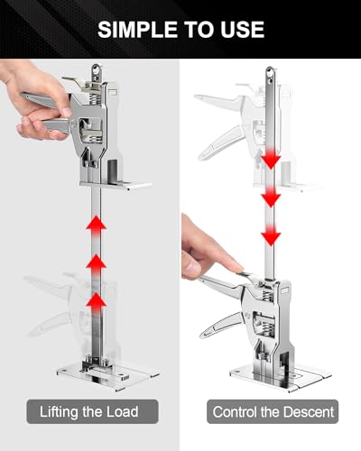 Kolvoii Labor Saving Arm Jack, 2 Pack Stainless Steel Furniture Jack Lifter, Multi-Function Height Adjustment Lifting Device Arm Jack with Controlled Lowering Device