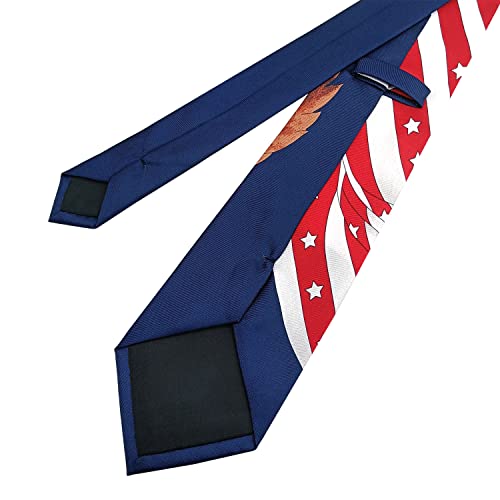 GUUNIEE Men's American Flag Ties Formal 3.25 Inches USA Flag Neckties