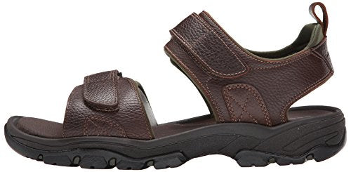 Rockport Men's Rocklake Flat Sandal, Brown/Brown, 10.5 M US