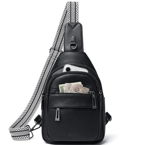 Leresas Sling Bag for Women Men Sling Purse Backpack 2024 Crossbody Bags Fanny Pack Trendy Vegan Leather Anti Theft Beige
