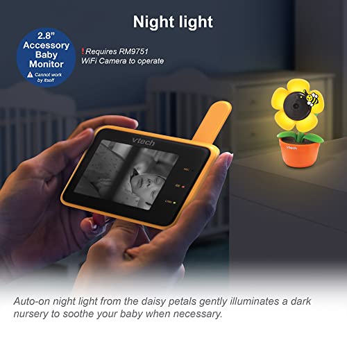 VTech RM2701 2.8" Accessory Baby Monitor Viewer (Requires RM9751 WiFi Camera to operate) Remote Monitoring, Night Light, Soothing Sounds & Lullabies, Two-way Intercom, Temperature Sensor, Night Vision