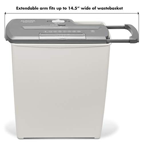 Aurora AS810SD 8-Sheet Strip-Cut Paper, CD and Credit Card Shredder Basket