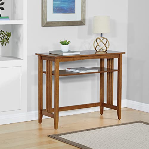 Office Star Products OSP Home Furnishings Sierra Mission Desk and Sofa Table Bundle, Ash Brown