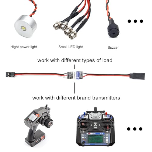 RC Remote Controlled AUX on/Off Electronic Switch Relay for Car Truck Boat LED Light Drone (4A)