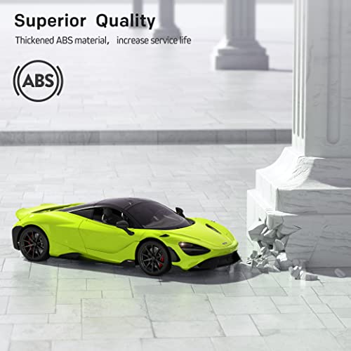 MIEBELY Remote Control Car, McLaren Rc Cars Officially Licensed 1/12 Scale 7.4V 900mAh Toy Car with 12km/h Fast Model Car Headlight for Adults Kids Boys Age 6-12 Year Birthday Ideas Gift Green