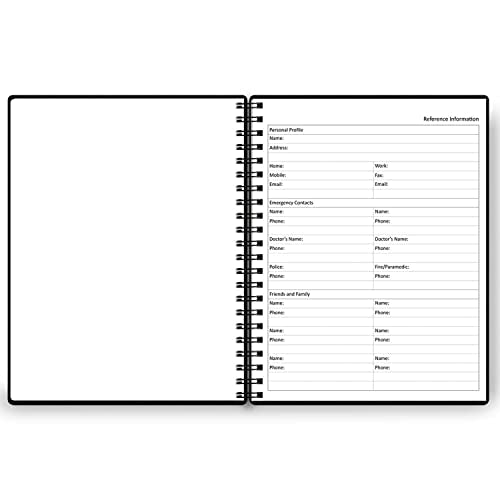 A4 Undated Daily Planner Notebook- Daily Productivity Planner with Hourly Schedules, Action Items and Follow-up, Daily Organizer to Improve Time Management, 8.5 × 11 Inch, Black PU Planner 2024