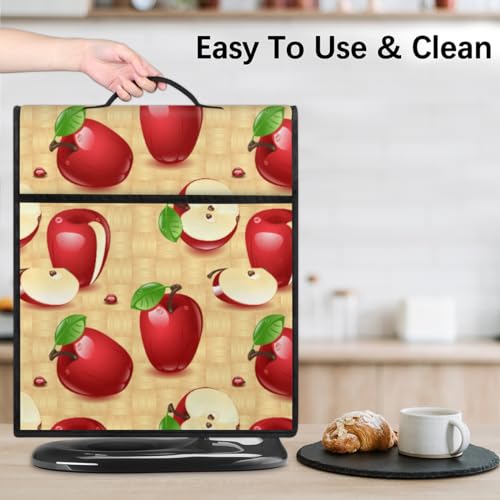 Kitchen Aid Mixer Cover Red Apples Stand Mixer Cover Compatible With 5-8 Quart Tilt Head Coffee Maker Dust Covers Durable Foldable Washable Kitchen Aid Mixer Accessories