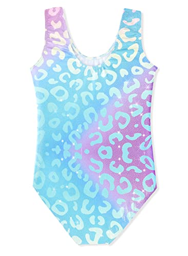 HOZIY Leotard for Girls Gymnastics Long Sleeve Sleeved 3t 4t 4 Yr Old Sunflower Teal Blue Gold Yellow Floral Flower Kids Tumbling Outfit Dance Clothing Apparel