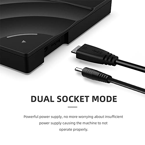 YOTUO External CD Drive, Portable USB 3.0 Type-C CD/DVD RW Drive Player, CD ROM Rewriter Burner Optical Disc Drive Compatible with Laptop Desktop PC for Windows 7/8/11/10 Mac MacBook Pro/Air