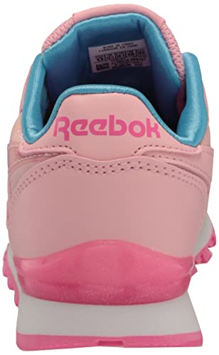 Reebok Girls Classic Leather Step N Flash Light Up Sneaker, Purple Oasis/Solar Purple, 3 Little Kid