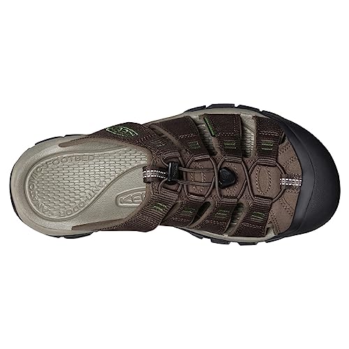 KEEN Men's Newport Closed Toe Slip On Slide Sandals, Sky Captain/Bombay Brown, 13