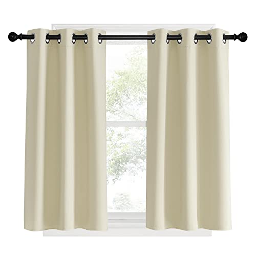 NICETOWN Blackout Draperies Curtains, All Season Thermal Insulated Solid Grommet Top Blackout Curtains/Drapes for Kid's Room (Navy, 1 Pair, 34 x 48 inches)