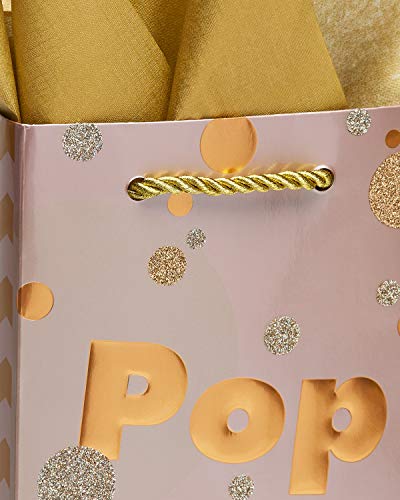 Papyrus 14" Beverage Gift Bag with Tissue Paper (Pop Fizz Click) for Graduation, Fathers Day, Birthdays and All Occasions (1 Bag, 4-Sheets)