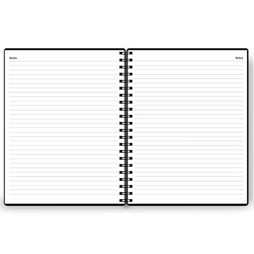 A4 Undated Daily Planner Notebook- Daily Productivity Planner with Hourly Schedules, Action Items and Follow-up, Daily Organizer to Improve Time Management, 8.5 × 11 Inch, Black PU Planner 2024