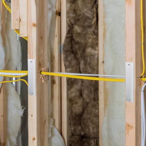 NULTRUMA 30Pcs Nail Plate for Wood Studs Cable Protector Plate 6" x 1.5" with Sharp Pointed Prongs, Anti-Nail Protection Shield with Pointed Prongs for Protecting Plumbing and Wiring