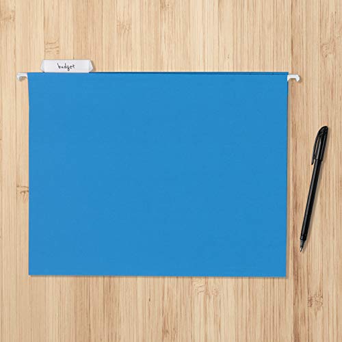 Amazon Basics Hanging Folders, Letter Size, Blue, Pack of 25