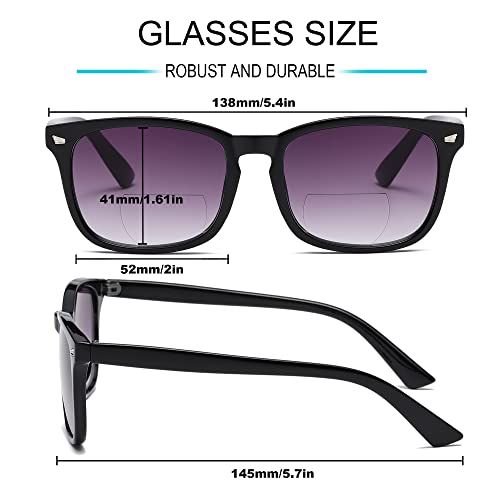 Bifocal Sunglasses For Women Classic Retro Reading Sunglasses 3 Pack UV400 Sun Readers Glasses With Metal Hinge +1.0