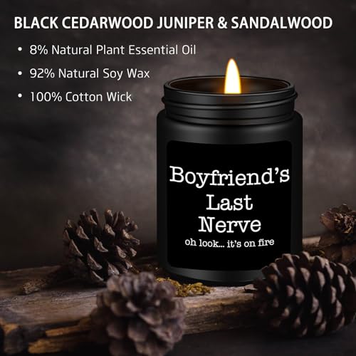 Homsolver Gifts for Boyfriend from Girlfriend, Best Fiance Boyfriend Gifts, Gifts for Him, Birthday Gifts Anniversary Valentine's Day Gifts for Boyfriend, Perfect Scented Candles Gifts for Men