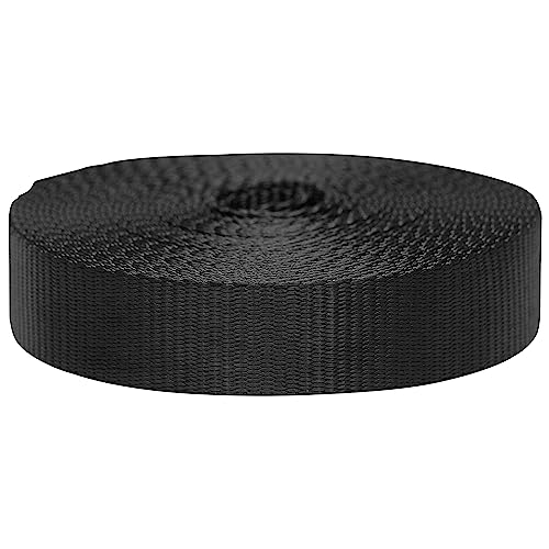 Strapworks Colored Flat Nylon Webbing - Strap for Arts and Crafts, Dog Leashes, Outdoor Activities – 1.5 Inches x 20 Yards, Tan