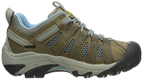 KEEN Women's Voyageur Hiking Shoe, Brindle/Alaskan Blue, 11 M US