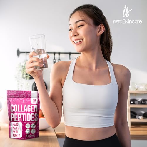 Collagen Peptides Powder for Women Hydrolyzed Collagen Supplements Types I - III Non-GMO Grass-Fed Gluten-Free Kosher Pareve Unflavored Easy to Mix Drink Healthy Hair Skin Joints Nails 10 Oz