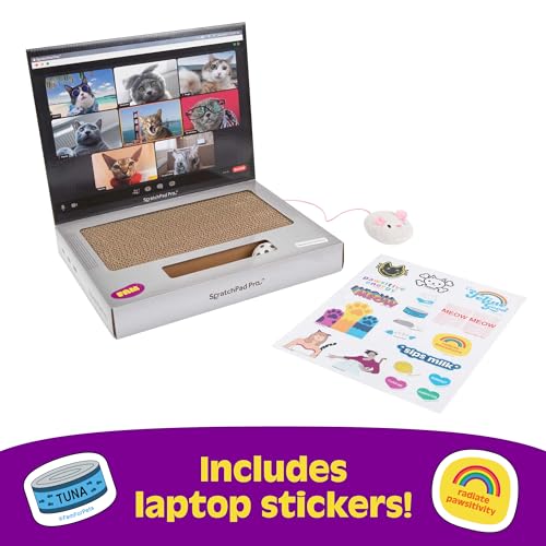 ScratchPad Pro — Cardboard Laptop Cat Scratcher, Interactive Cat Toys for Indoor Cats, Kitten Supplies and Cat Stuff by Relatable