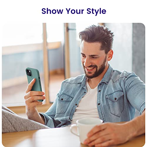 OTOFLY Designed for iPhone 14 Case, Silicone Shockproof Slim Thin Phone Case for iPhone 14 6.1 inch (Midnight Blue)