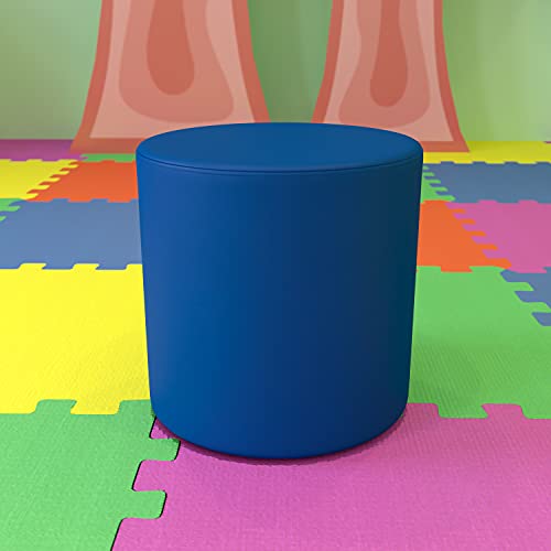 EMMA + OLIVER 18" H Soft Seating Flexible Circle for Classrooms and Common Spaces - Blue