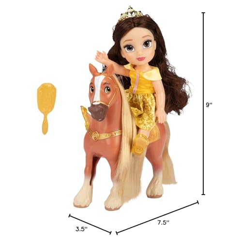 Disney Princess Belle Doll & Phillipe Petite Gift Set, Yellow