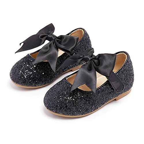 Kiderence Little Toddler Girls Dress Shoes Ballerina Ballet Flats Kids Light Blue Mary Janes Size 11