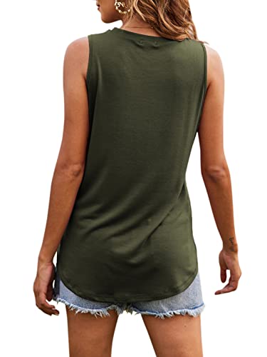 Hount 4th of July Tank Tops for Women Independence Day USA Flag Sleeveless Tops