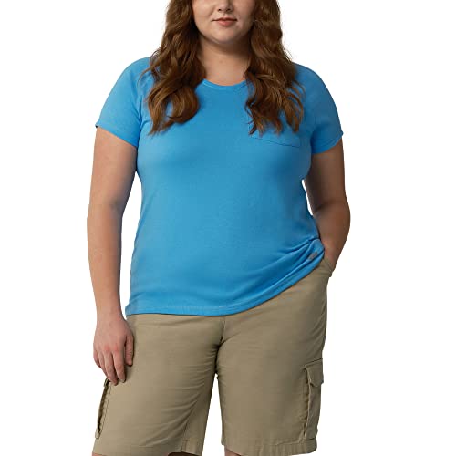 Dickies Women's Size Plus Cooling Short Sleeve T-Shirt, Azure Blue