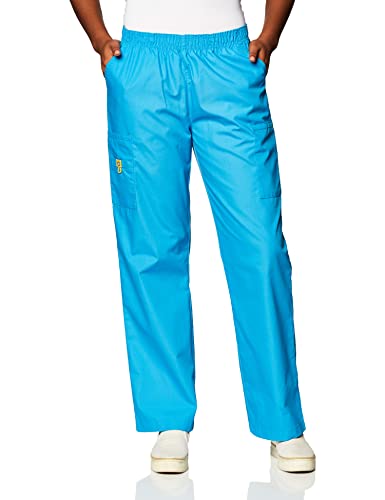 WonderWink Women's Quebec Full Elastic Cargo Pant, Black, Medium/Tall