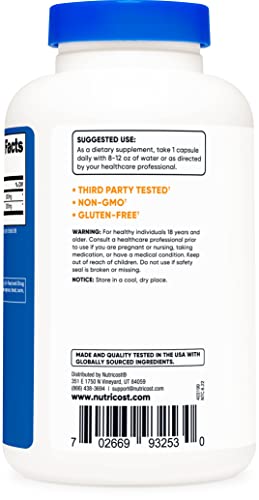 Nutricost L-Arginine L-Ornithine 750mg; 180 Capsules (2 Bottles)